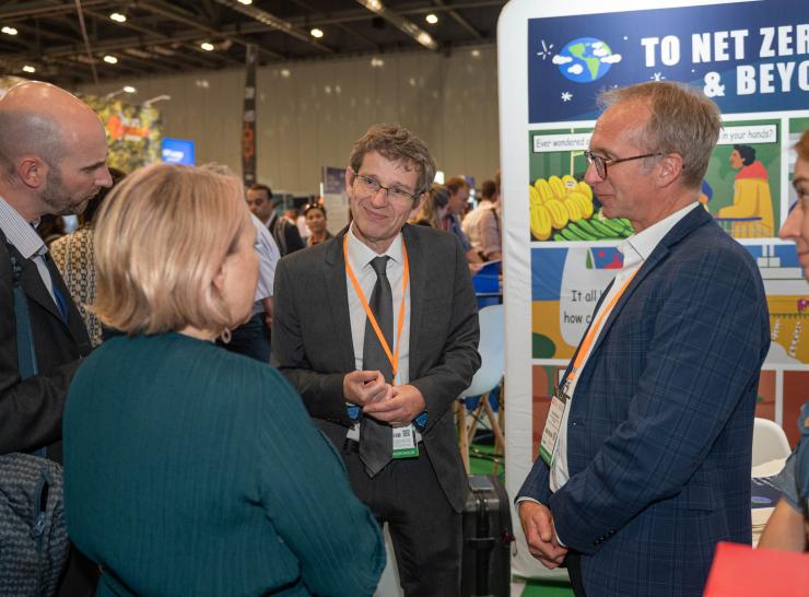 A group of people talking