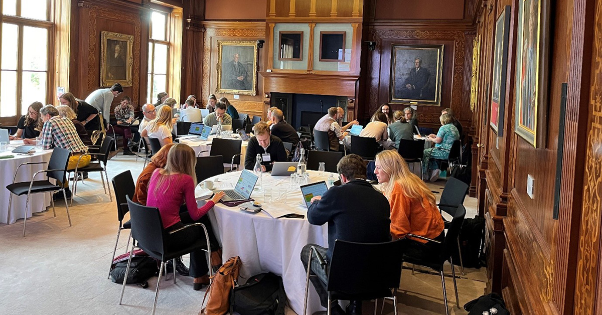 Participants in a workshop in the Royal Society