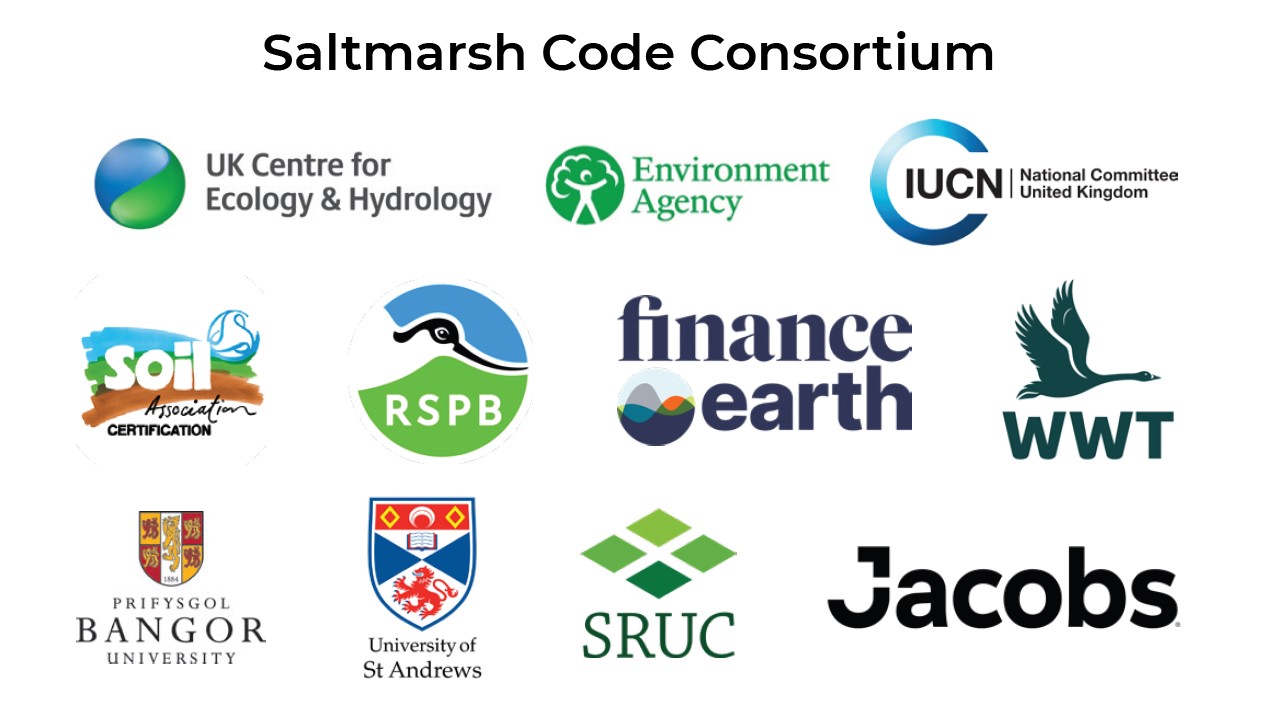 Logos of organisations in the Saltmarsh Code consortium