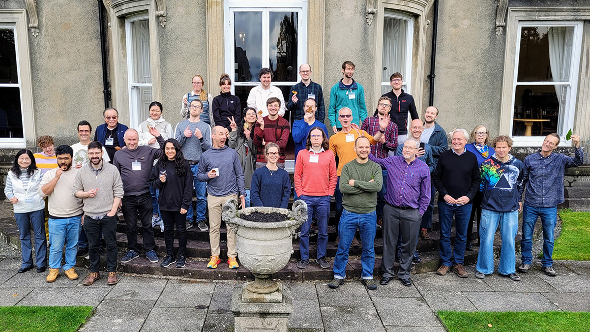 Group of more than 30 international delegates at the modelling workshop in Rydal Hall