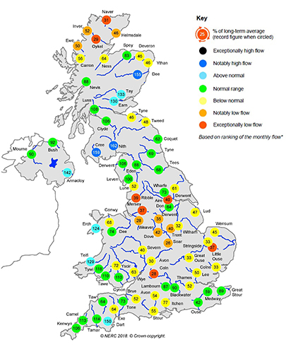 UK Hydrological Status Update - December 2018 | UK Centre for Ecology ...