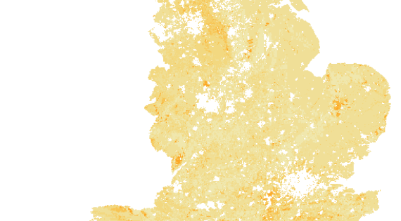 Map of mean estimates of total abundance of invertebrates in topsoil