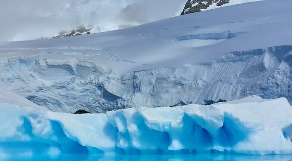 An ice berg in Ryder Bay, Antarctica