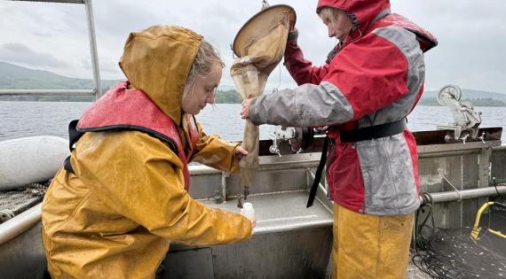 NC-UKs Ellie Mackay and Heather Moorhouse monitoring on Windermere NC-UKs Ellie Mackay and Heather Moorhouse monitoring on Windermere