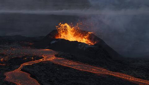 Volcanic eruption, Iceland