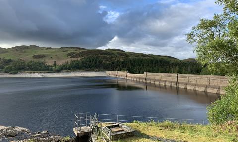 Low water levels in Haweswater (Cumbria), taken 3 June 2020. Photo c. Katie Muchan