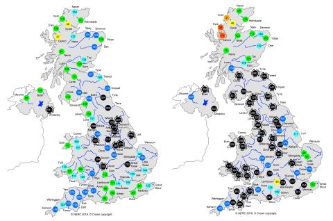 Riverflows June 2007 and June 2012