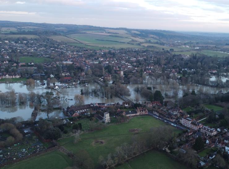 Thames flooding in Goring, Jan 2024. Photo: Nick-Everard